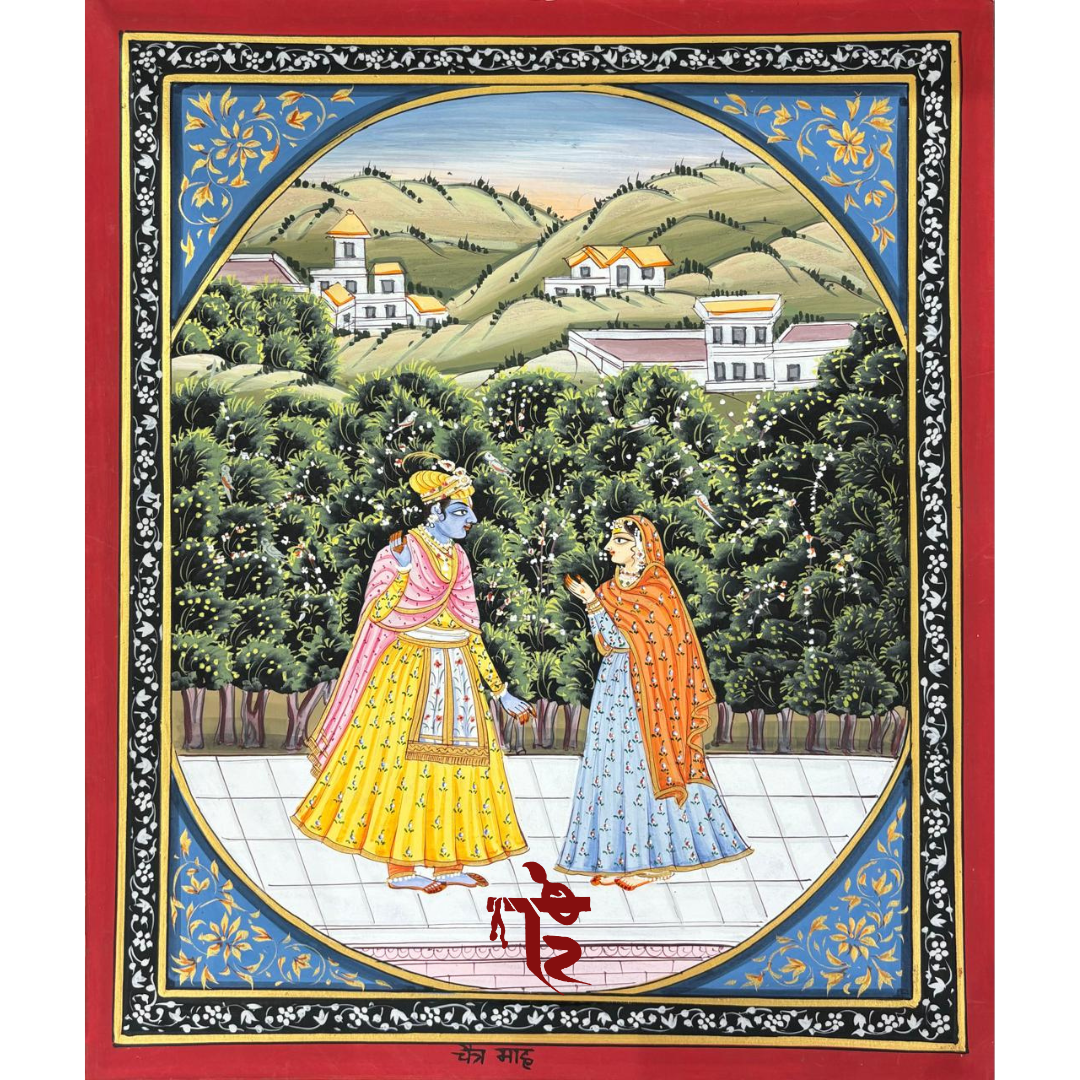Barahmasa painting for Chaitra, March to April